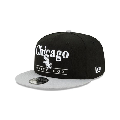 Sapca New Era Chicago White Sox MLB Two Tone Retro 9FIFTY Snapback - Negrii